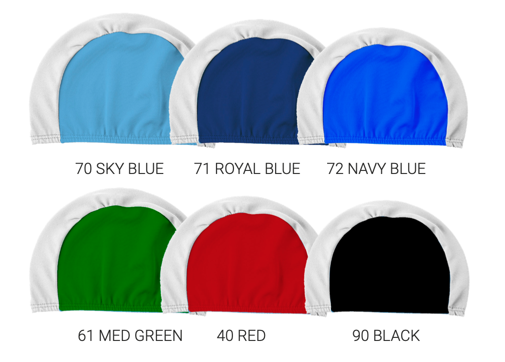 Swimming cap polyester 2 kleuren 