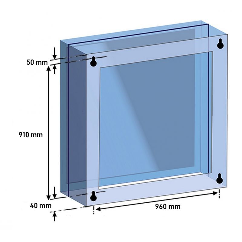 Trainingsklok voor zwembad - 4 wijzers - 100x100cm