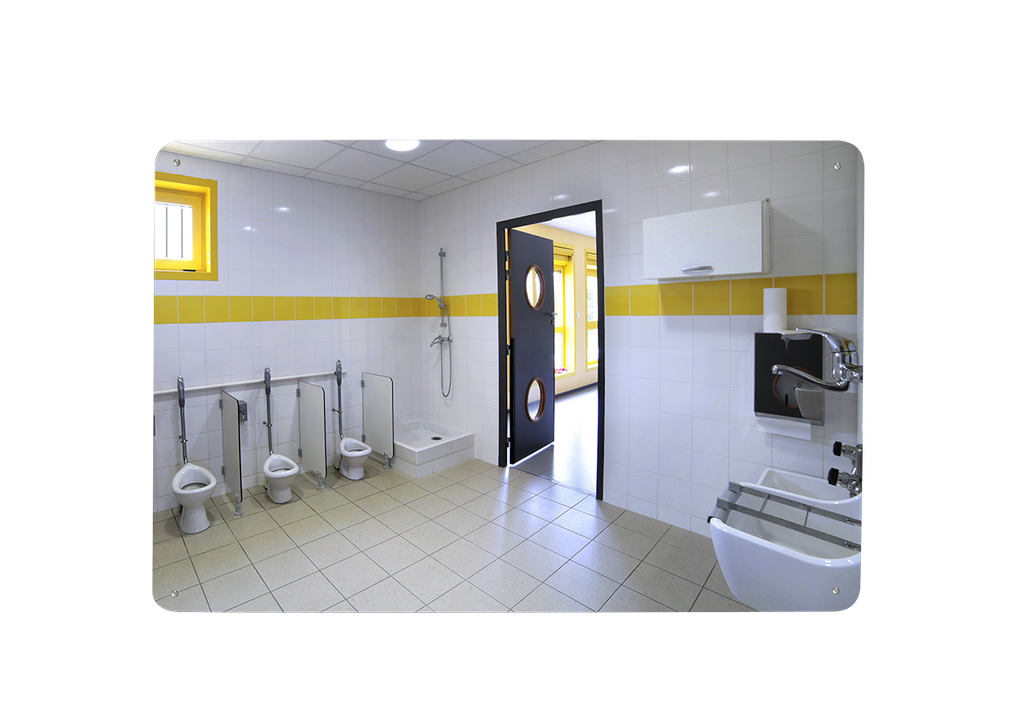 Platte spiegel voor Sanitaire ruimte - Onbreekbaar - 400x600x5mm