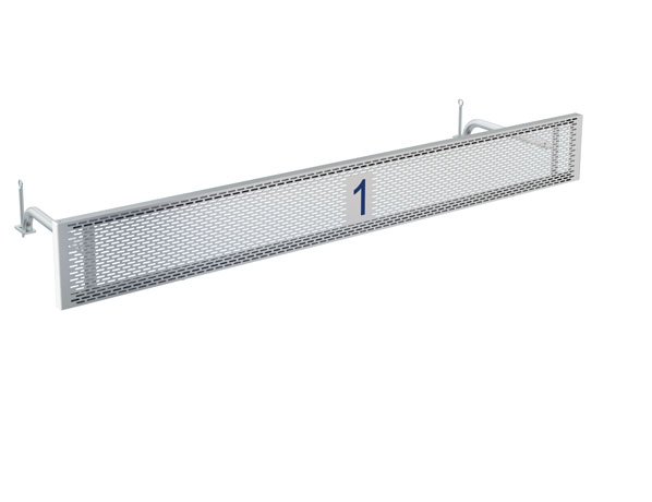 Keerschot RVS 1 zijde 2500mm