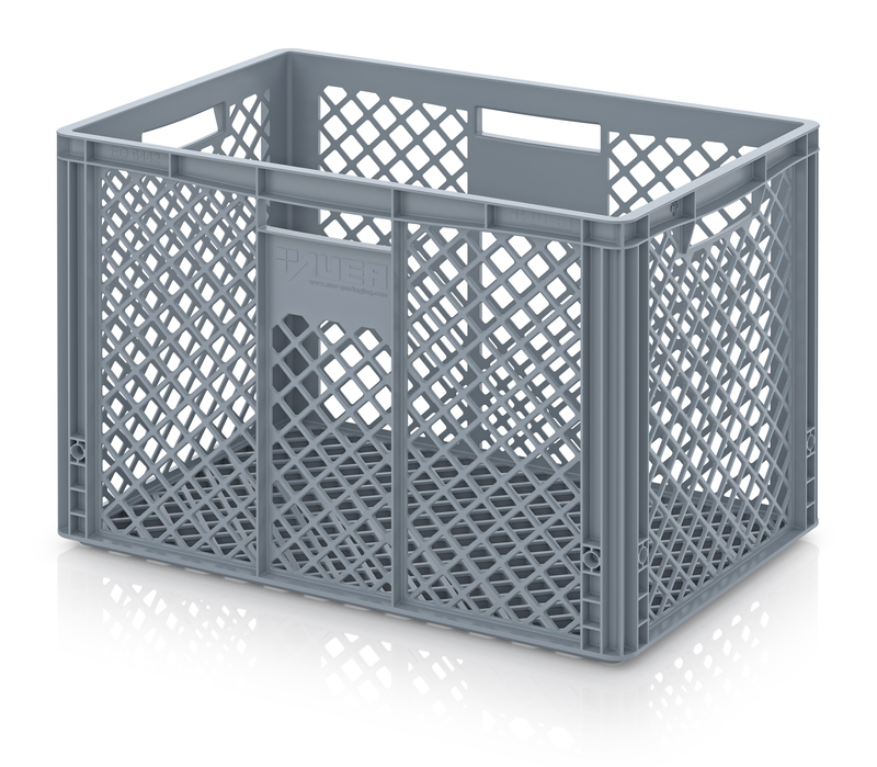Eurobox en PEHD perforé 600 x 400 x 425 mm - Gris