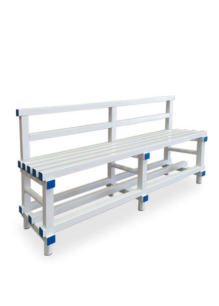 BENCH WITH BACKREST 420X820H MM