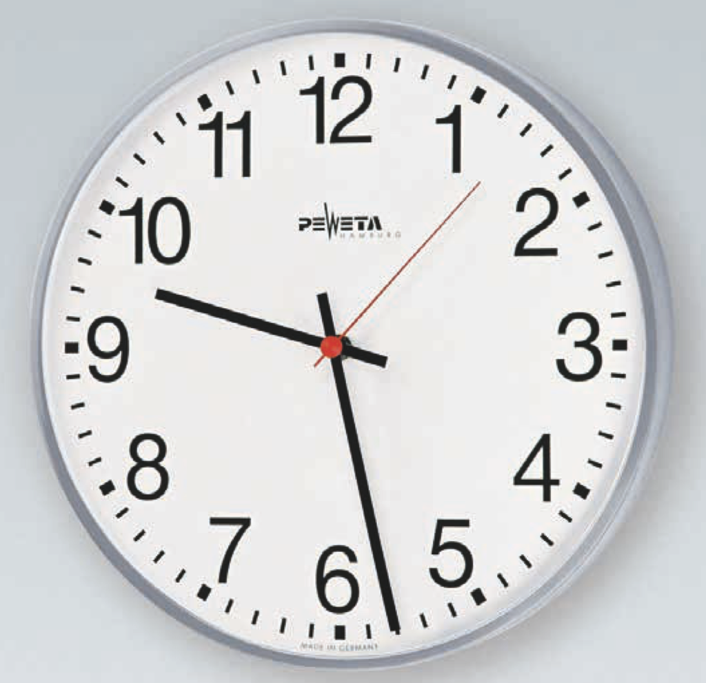 Indoor analog clock indoor - single face